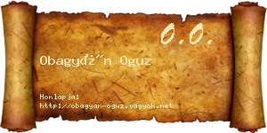 Obagyán Oguz névjegykártya